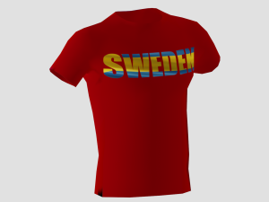 low poly sweden shirt red colour 3D मॉडल