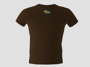low poly sweden shirt dark brown colour 3D Модель