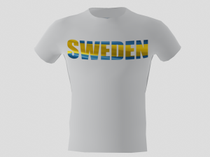 low poly sweden shirt white colour Model 3D