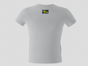 low poly sweden shirt white colour 3D मॉडल