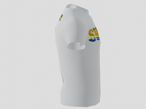 low poly sweden shirt white colour 3D मॉडल