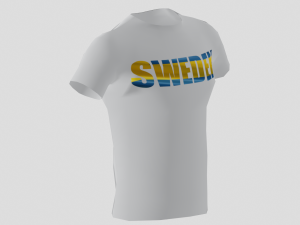 low poly sweden shirt white colour 3D मॉडल