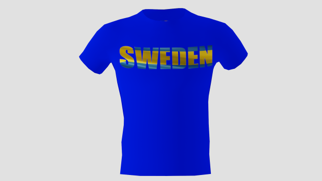 low poly sweden shirt blue colour 3D Модель .c4d .max .obj .3ds .fbx .stl .blend 