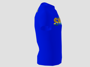 low poly sweden shirt blue colour 3D Модель