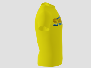 low poly sweden shirt yellow colour Modello 3D