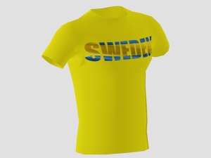 low poly sweden shirt yellow colour Modello 3D