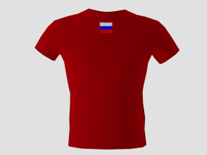 low poly russia shirt red colour Model 3D