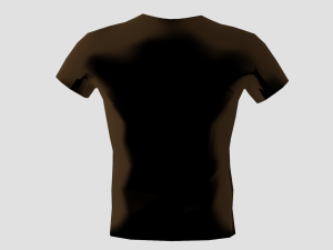 low poly russia shirt dark brown colour 3D Модель