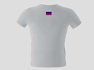 low poly russia shirt white colour 3D मॉडल