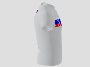 low poly russia shirt white colour 3D मॉडल