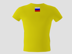 low poly russia shirt yellow colour 3D 모델
