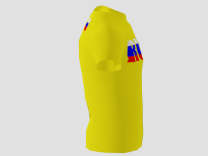 low poly russia shirt yellow colour 3D 모델