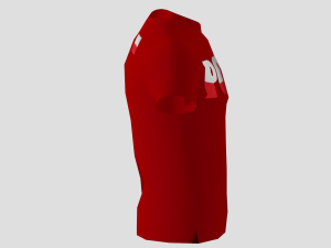 low poly poland shirt red colour 3D 모델