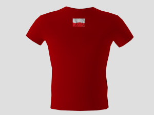 low poly poland shirt red colour 3D 모델