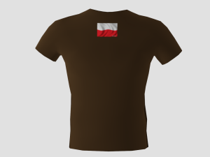 low poly poland shirt dark brown colour 3D Model