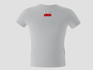 low poly poland shirt white colour 3D Model
