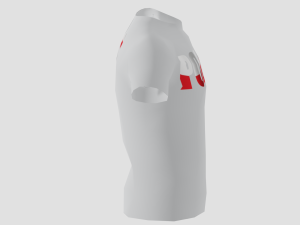 low poly poland shirt white colour 3D Model