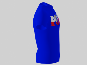 low poly poland shirt blue colour 3D Модель