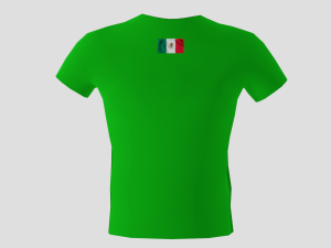 low poly mexico shirt green colour 3D मॉडल
