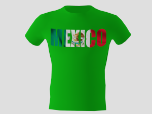 low poly mexico shirt green colour 3D मॉडल