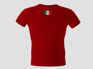low poly mexico shirt red colour Model 3D