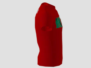 Low-Poly-Mexiko-Shirt in roter Farbe 3D Modell