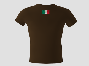 low poly mexico shirt dark brown colour 3D Model