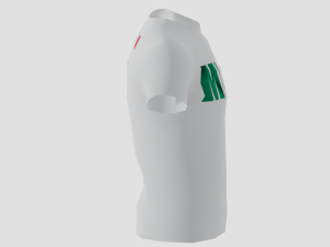 low poly mexico shirt white colour 3D मॉडल