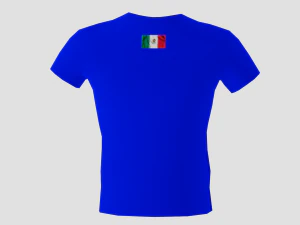 low poly mexico shirt blue colour 3D Model