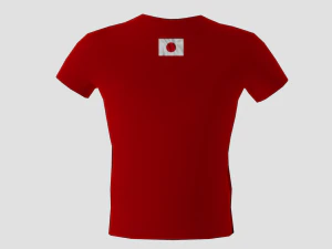 low poly japan shirt red colour 3D Model