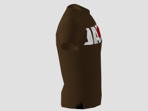 low poly japan shirt dark brown colour Modelo 3D