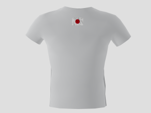 low poly japan shirt white colour 3D Модель