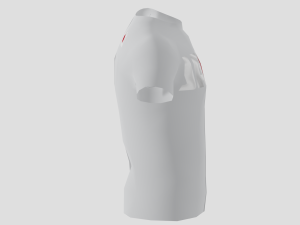 low poly japan shirt white colour 3D Модель