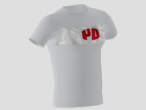 low poly japan shirt white colour 3D Модель