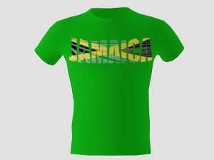 low poly jamaica shirt green colour Modèle 3D