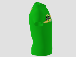 low poly jamaica shirt green colour Modelo 3D