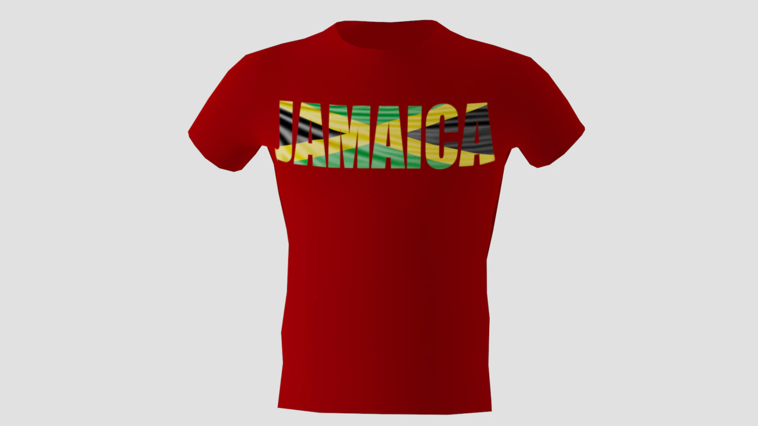low poly jamaica shirt red colour 3D Model .c4d .max .obj .3ds .fbx .stl .blend 