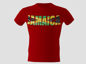 low poly jamaica shirt red colour 3D Model