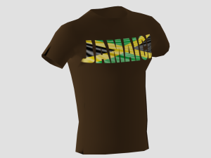 low poly jamaica shirt dark brown colour 3D 模型