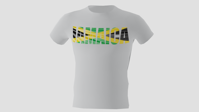 low poly jamaica shirt white colour 3D 모델 .c4d .max .obj .3ds .fbx .stl .blend 