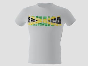 low poly jamaica shirt white colour Modèle 3D
