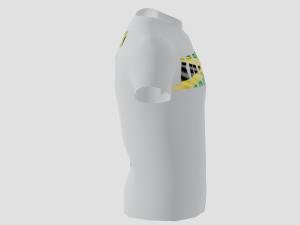 low poly jamaica shirt white colour 3D 모델