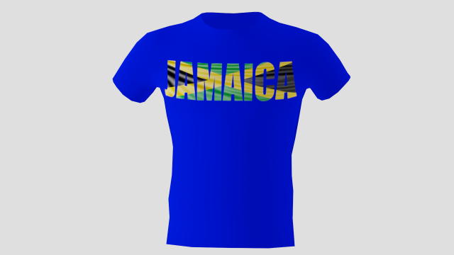 low poly jamaica shirt blue colour 3D Модель .c4d .max .obj .3ds .fbx .stl .blend 