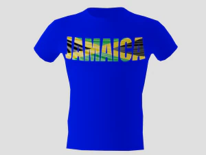 camicia low poly jamaica colore blu Modello 3D