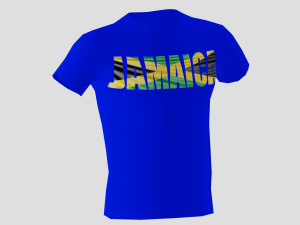 low poly jamaica shirt blue colour 3D Модель