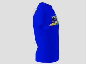 low poly jamaica shirt blue colour 3D Модель
