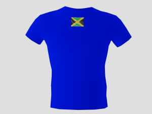 low poly jamaica shirt blue colour 3D Модель