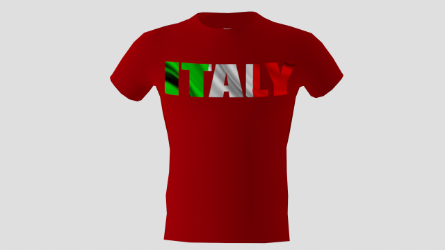 low poly italy shirt red colour 3D Модель .c4d .max .obj .3ds .fbx .stl .blend