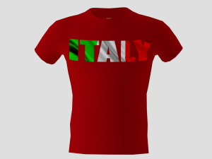 low poly italy shirt red colour 3D मॉडल