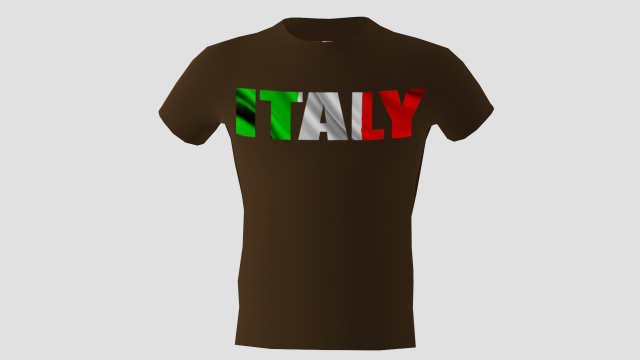 low poly italy shirt dark brown colour Modello 3D .c4d .max .obj .3ds .fbx .stl .blend